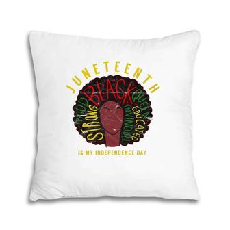 Juneteenth Women's Black Pride Independence Day Melanin Pillow | Mazezy