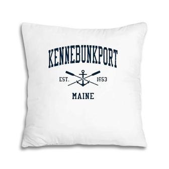 Kennebunkport Me Vintage Navy Crossed Oars & Boat Anchor Pillow | Mazezy