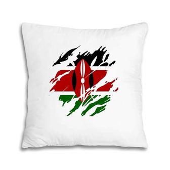 Kenyan Flag Republic Of Kenya Pullover Pillow | Mazezy