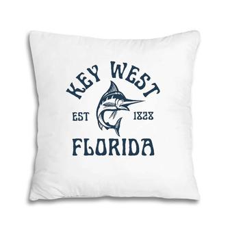 Key West Florida Fishing Marlin Travel Keys Fish Beach Pillow | Mazezy