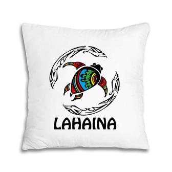 Lahaina Tribal Turtle Hawaiian Design Souvenir Gift Pillow | Mazezy