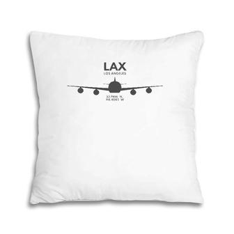 Lax Los Angeles Airport Airline Tag Travel Pilot Tee Pillow | Mazezy