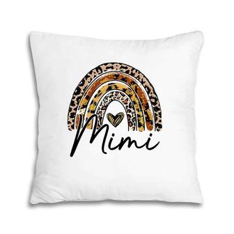 Leopard Mimi Fall Rainbow Fall Vibes Mimi Life Funny Mimi Pillow | Mazezy