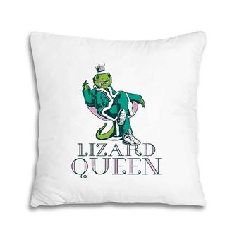 Lizard Queen Funny Lizard Lover Pillow | Mazezy