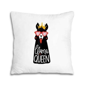 Llama Queen Funny Quote Llamas Alpaca Lover Gift For Women Raglan Baseball Tee Pillow | Mazezy