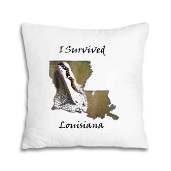Louisiana Alligator Southern Survival Short Sleeve Pillow | Mazezy