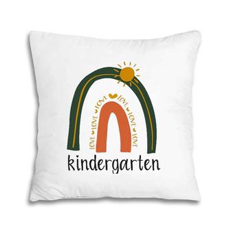 Love Rainbow Proud Nursery Preschool Kindergarten Teacher Pillow | Mazezy