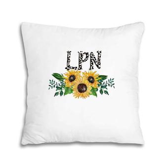 Lpn Leopard Text Sunflower Licensed Practical Nurse Gift Pillow | Mazezy AU