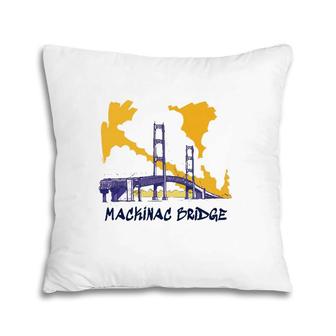 Mackinac Bridge Us Travel Lover Gift Pillow | Mazezy