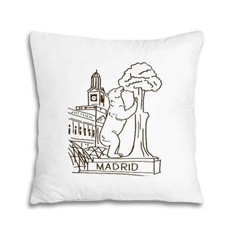 Madrid Coat Of Arms Bear Spain Pillow | Mazezy