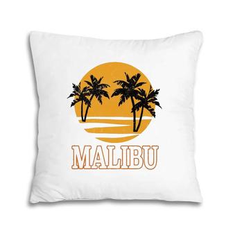Malibu Retro 70'S Vintage Beach Vacation Gift Pillow | Mazezy
