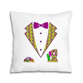 Mardi Gras Tuxedo 2022 Tux Fat Tuesday Party Costume Pillow | Mazezy