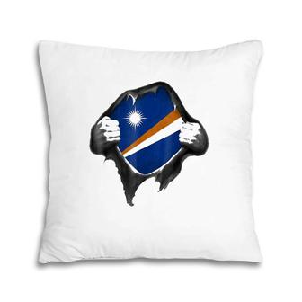 Marshall Islands Flag Marshallese Roots Dna Heritage Pillow | Mazezy