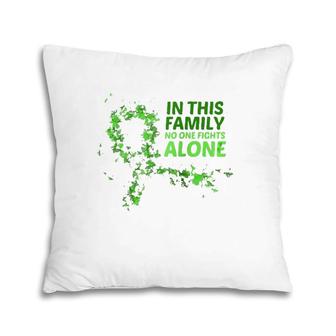 May Mental Health Awareness Month Green Ribbons Family Gift Raglan Baseball Tee Pillow | Mazezy