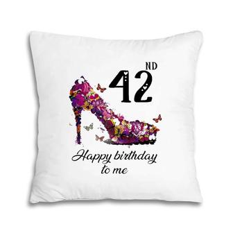 Mb 42Nd Birthday Butterfly Shoe Happy Birthday To Me Pillow | Mazezy