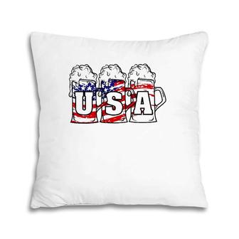 Mens 4Th Of July Usa Beer American Flag Women Merica Pillow | Mazezy