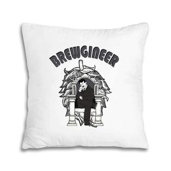 Mens Brewgineer Funny For Homebrewer And Brewmaster Pillow | Mazezy