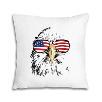 Mens Patriotic Bald Eagle Usa American Flag 4Th Of July Cool Gift Pillow | Mazezy
