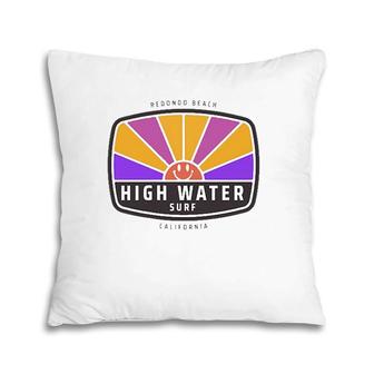 Mens Surfing California - Sunny - Mens Surfer - High Water Surf Pillow | Mazezy