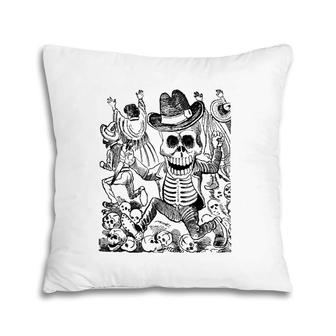 Mexico Day Of The Dead T Art Design Dia De Los Muertos Pillow | Mazezy