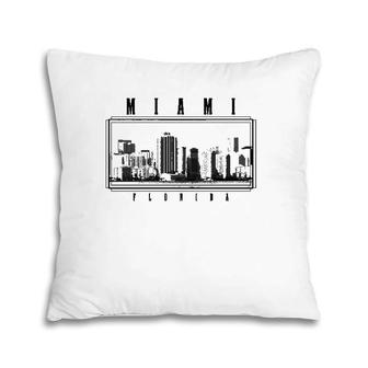 Miami Florida Vintage Skyline Pride Vintage Miami Pillow | Mazezy