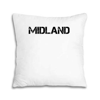 Midland Texas Us Vintage Pillow | Mazezy