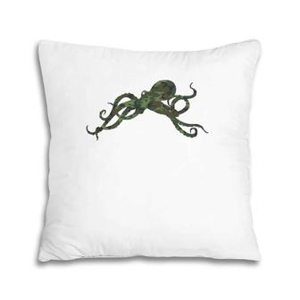 Military Octopus Camo Print Us Mollusc Veteran Men Gift Pillow | Mazezy