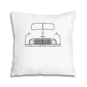 Morris Minor Mm Classic Car Black Detail Outline Graphic Pillow | Mazezy
