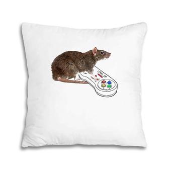 Mouse Rat Tee Gamer Playing Video Game Lover Mouse Pet Rat Pillow | Mazezy