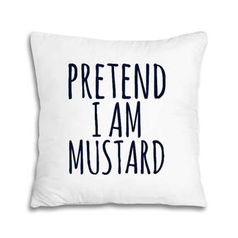 Mustard Ketchup Lazy Easy Funny Halloween Costume Matching Pillow | Mazezy