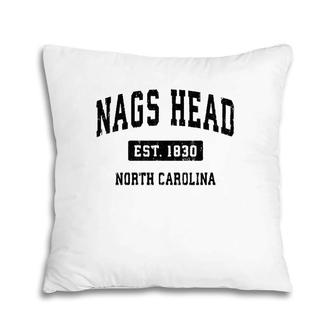 Nags Head North Carolina Nc Vintage Sports Design Black Design Pillow | Mazezy