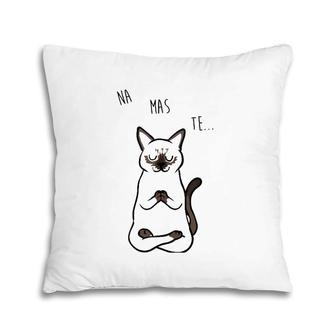 Namaste Siamese Cat Tank Top Pillow | Mazezy