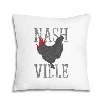 Nashville Tennessee Hot Chicken Music City Souvenir Gift Pillow | Mazezy