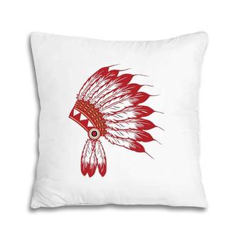 Native American Headdress Tribes Gift Native Indian Pillow | Mazezy