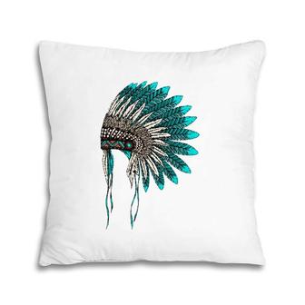 Native American Indian Headdress Costume Jewelry Decor Pillow | Mazezy