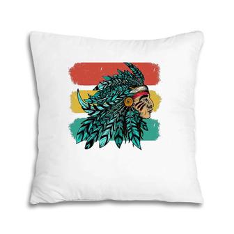 Native American Indian Tribe Lovers Vintage Pillow | Mazezy