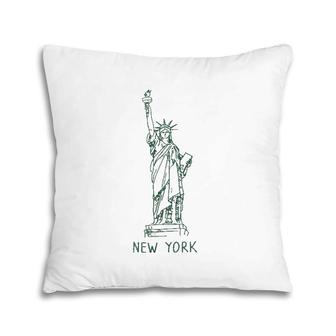 New York City Statue Of Liberty 4Th Of July Usa Pillow | Mazezy