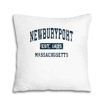 Newburyport Massachusetts Ma Vintage Sports Design Navy Pillow | Mazezy