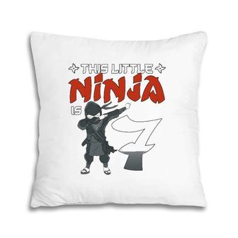 Ninja 7Th Birthday Party - Ninja Theme Party Wear Pillow | Mazezy