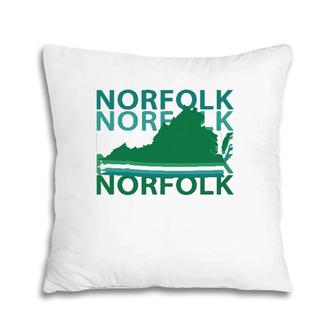 Norfolk Virginia Souvenirs Va Gift Pillow | Mazezy
