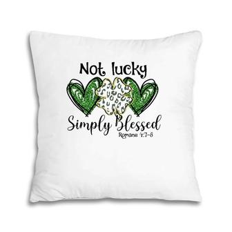Not Lucky Just Blessed Leopard Shamrock St Patrick Day Irish Premium Pillow | Mazezy CA