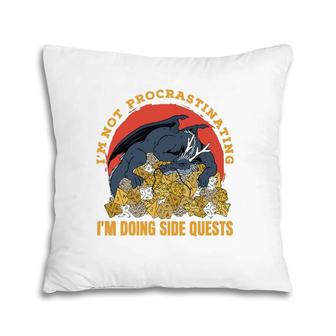 Not Procrastinating Side Quest Dungeon Rpg Dice Dragon Pillow | Mazezy