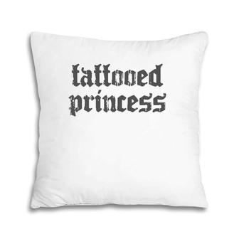 Nu Goth Tattooed Princess T Pillow | Mazezy CA