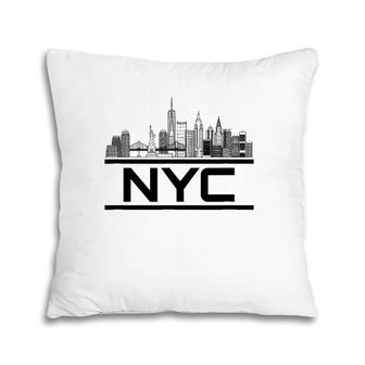 Nyc New York City Skyline Souvenir 4 Ver2 Pillow | Mazezy