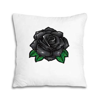 Occult Vintage Black Rose Gothic Pillow | Mazezy