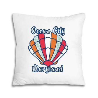 Ocean City Md Family Beach Vacation Scallop Shell Pillow | Mazezy