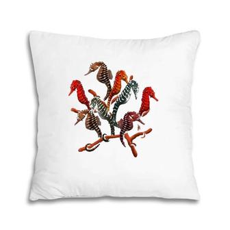 Ocean Seahorse On Stick Gift Beach And Seahorses Pillow | Mazezy