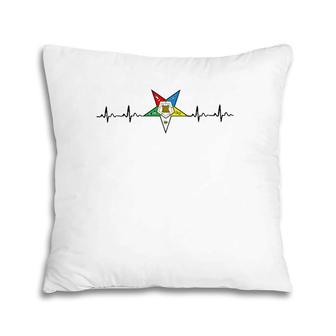 Oes Heartbeat Order Of The Eastern Star Ekg Pillow | Mazezy UK