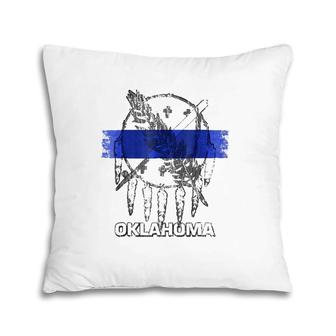 Oklahoma Thin Blue Line Pillow | Mazezy