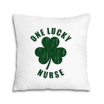 One Lucky Nurse Clover Happy St Patrick's Day Pillow | Mazezy DE